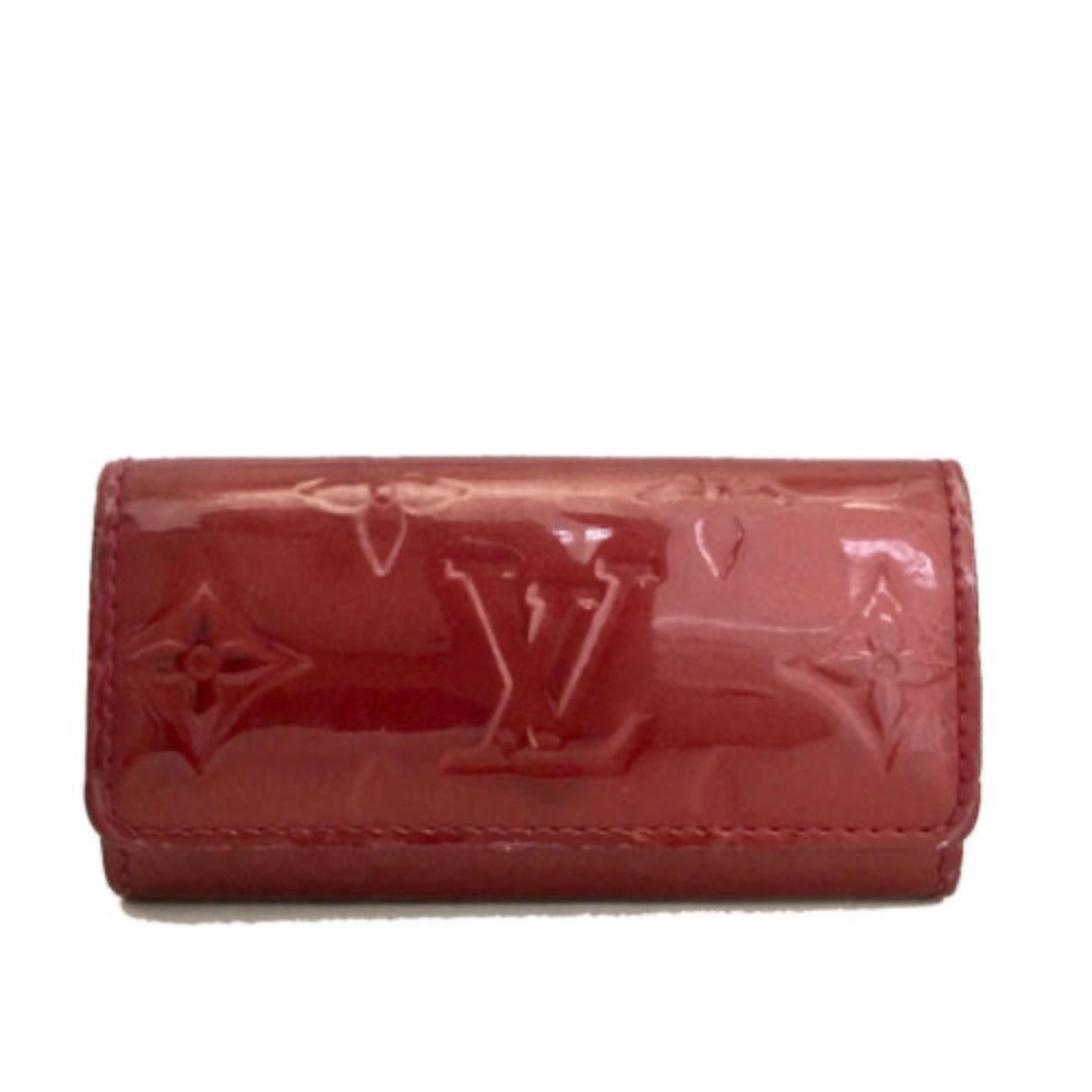 Auth. LV Louis Vuitton Vernis Red Monogram Multicles 4 Key Ring Wallet Vintage - Picture 3 of 17